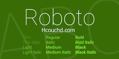 roboto font 5 big
